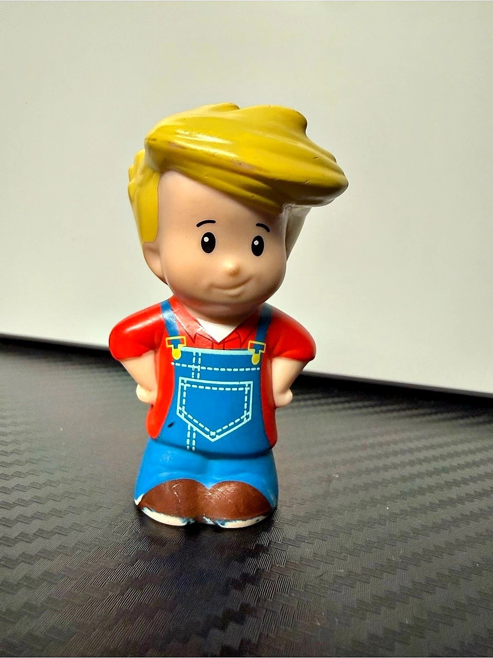 Fisher Price Little People Farmer Eddie in Blue Overalls